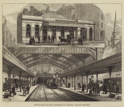 Metropolitan Railway Extension til Aldgate, Aldgate Terminus af Frank Watkins